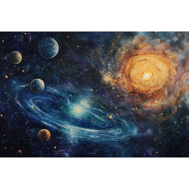 Planets Space Canvas